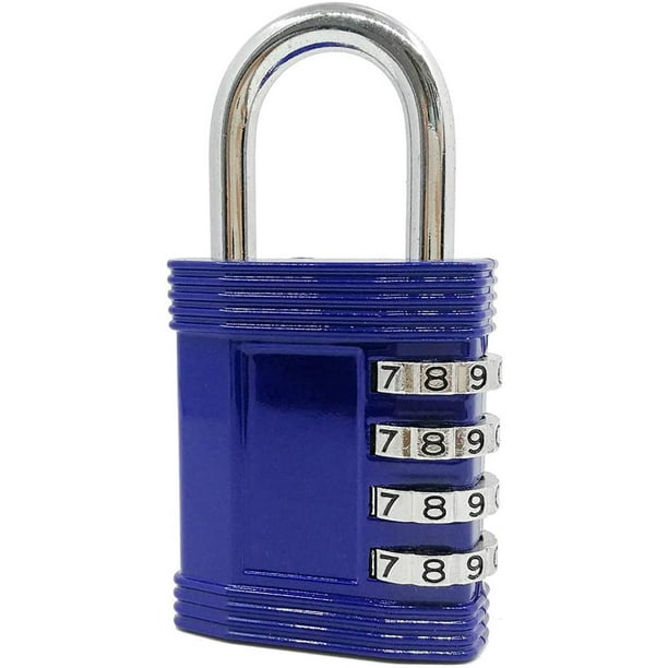 4 Dial RESETTABLE Combination Padlock Gym Locker Shed Toolbox 45mm Security Lock